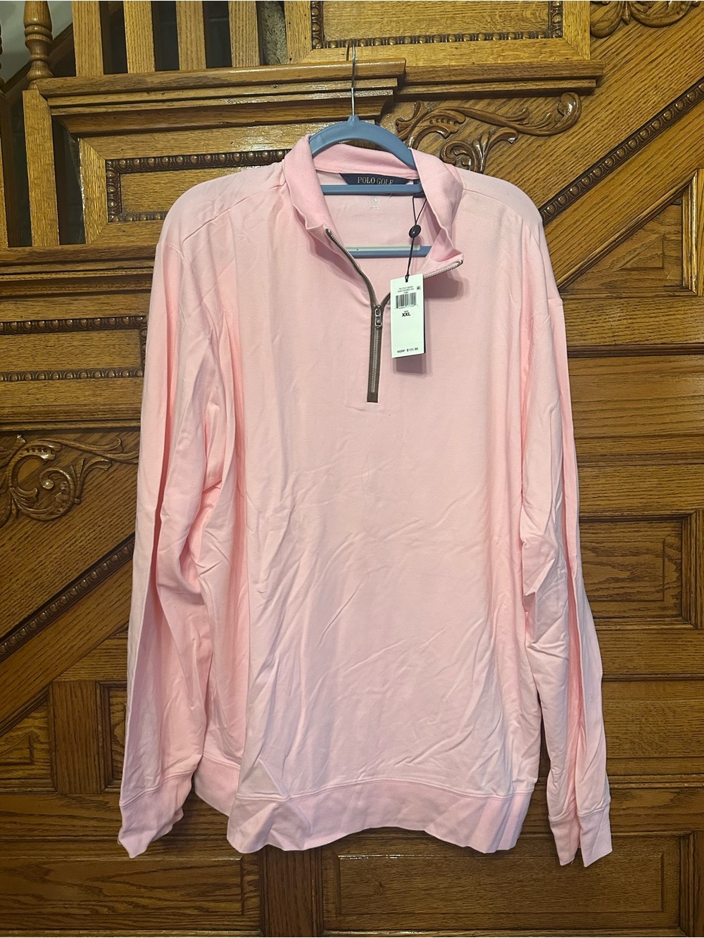 Polo by Ralph Lauren Golf Light Pink Quarter-Zip Pullover